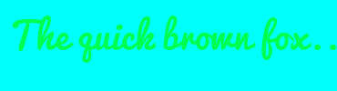 Image with Font Color 00FF4E and Background Color 00FFFC